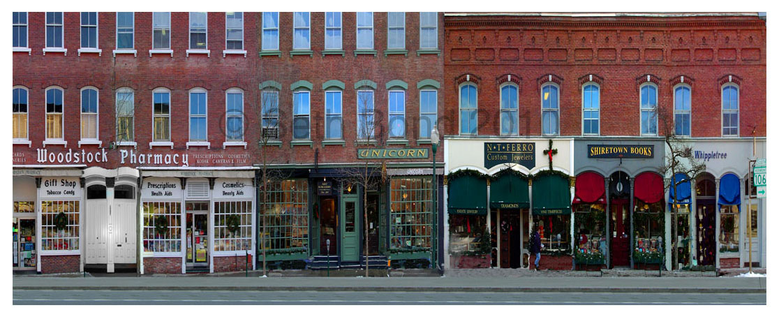 Woodstock VT storefronts